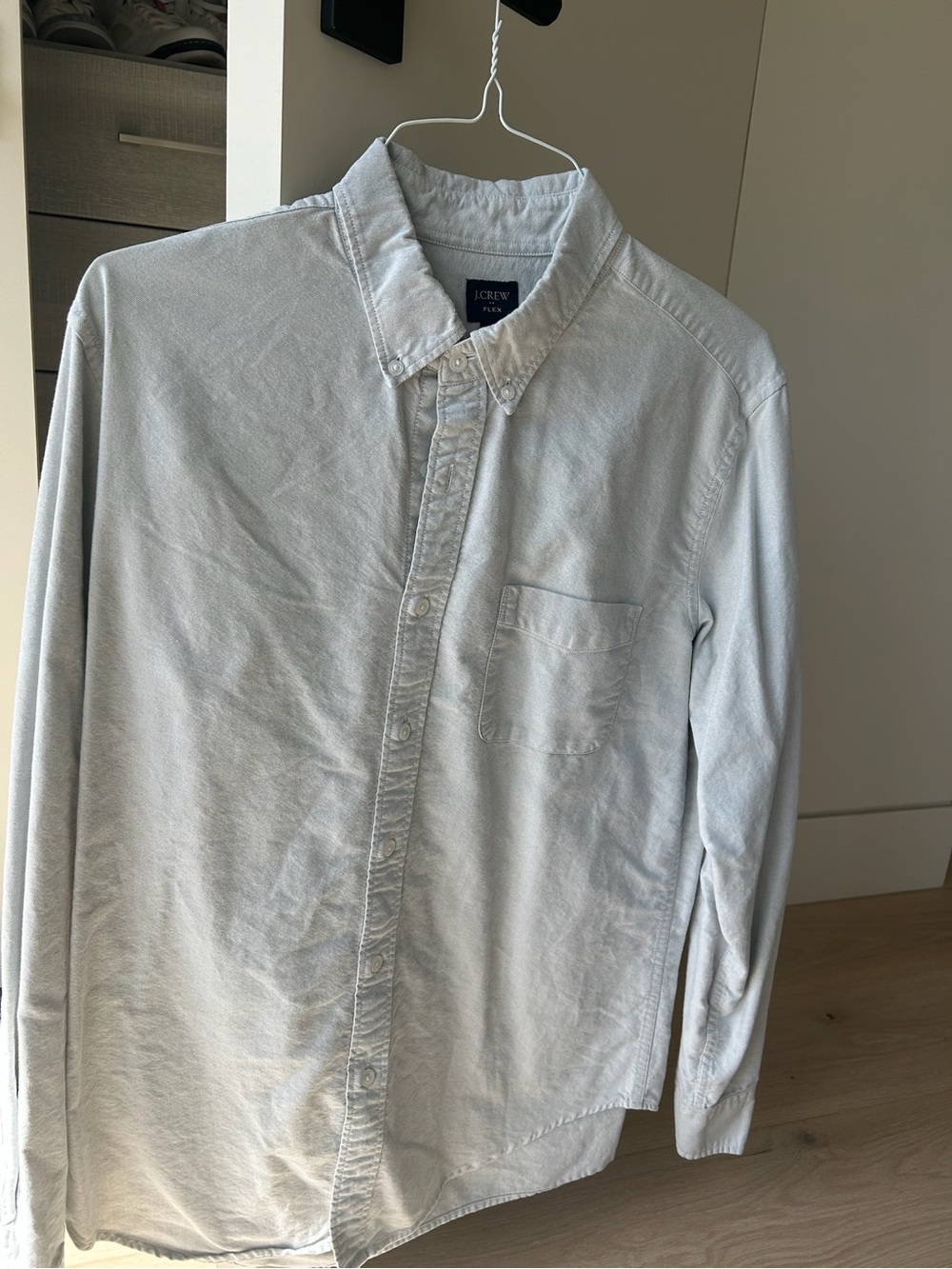 J. Crew Light Gray Men's Button-Down Shirt